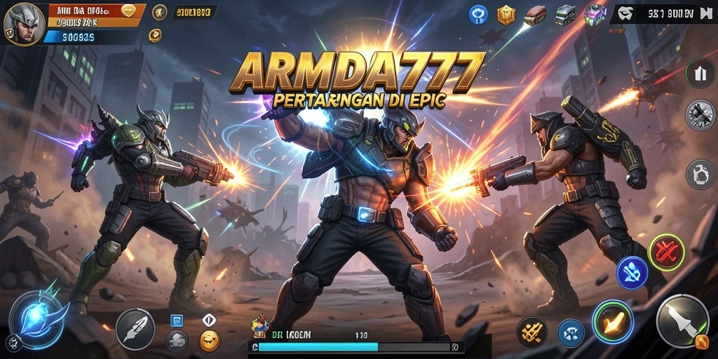 Tampilan gameplay mendebarkan dari pertarungan di ARMADA777.
