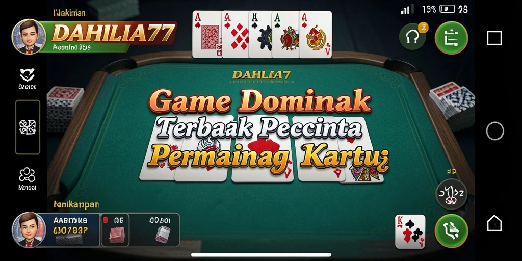 Screenshot utama DAHLIA77 menunjukkan keseruan bermain Domino.