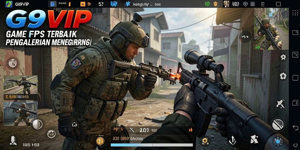 Screenshot gameplay G9VIP yang menampilkan aksi tembak-tembakan seru.