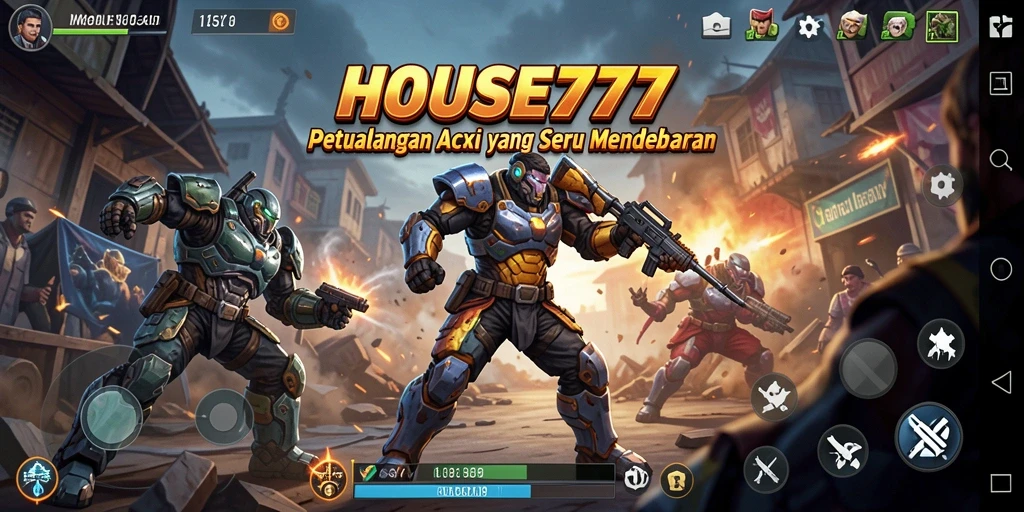 Screenshot utama HOUSE777 menampilkan gameplay mendebarkan dalam aksi.
