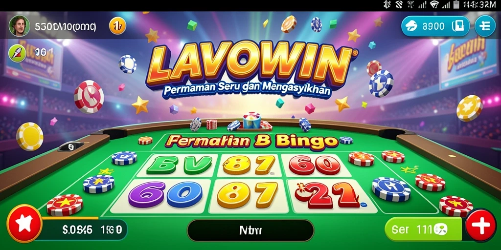 Screenshot gameplay LAVOWIN menampilkan suasana seru permainan Bingo.