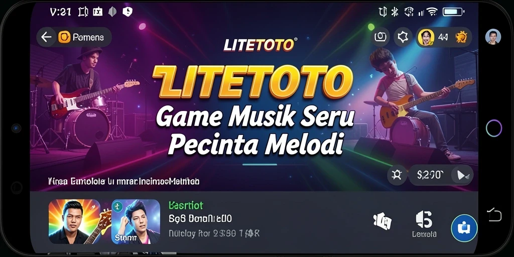 Tampilan menarik gameplay LITETOTO dengan musik seru.