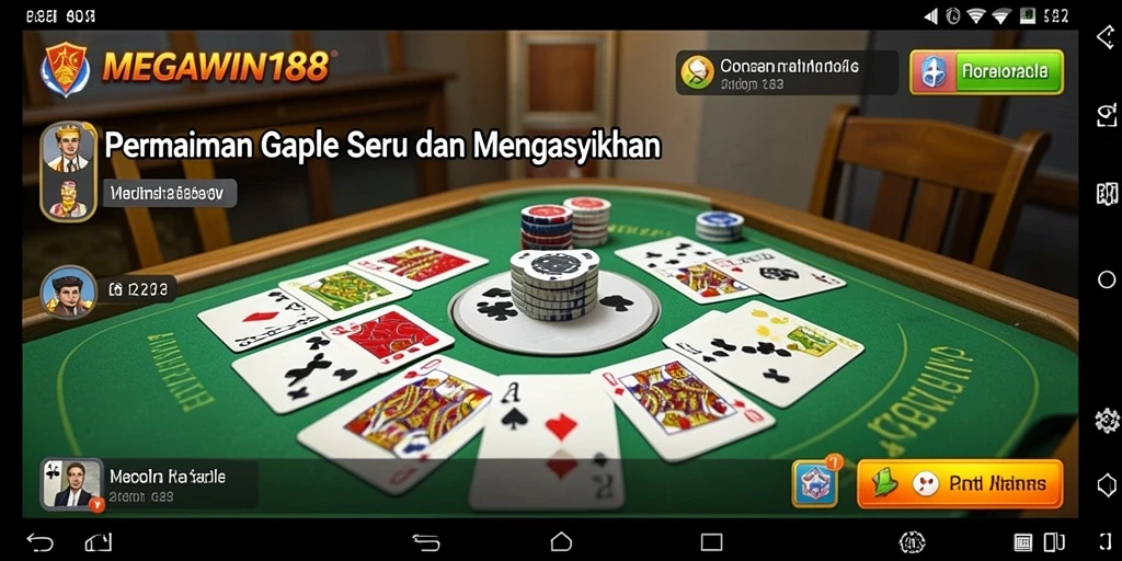 Tampilan gameplay Gaple yang menarik di MEGAWIN188.