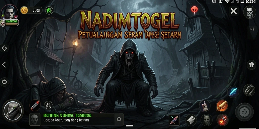 Gameplay NADIMTOGEL menampilkan suasana mencekam dan menegangkan.