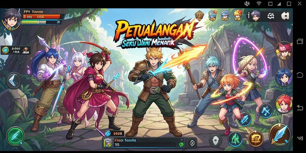 Tampilan gameplay seru dalam dunia Anime yang menawan.