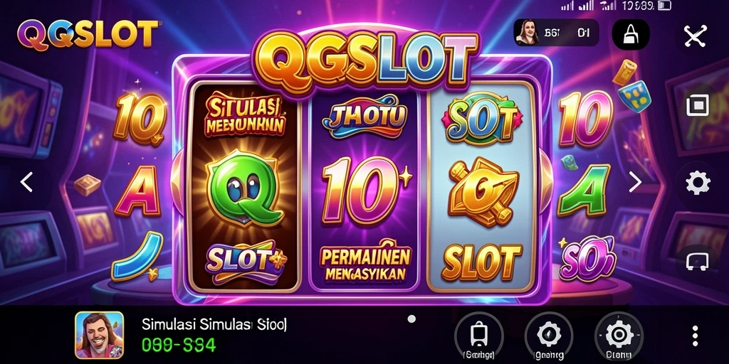 Tampilan gameplay QQSLOT yang menarik dan penuh warna.