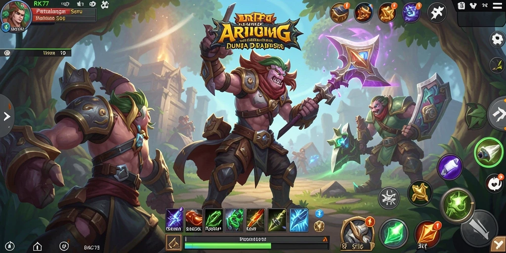 Screenshot menampilkan aksi pertarungan seru dalam RK77.