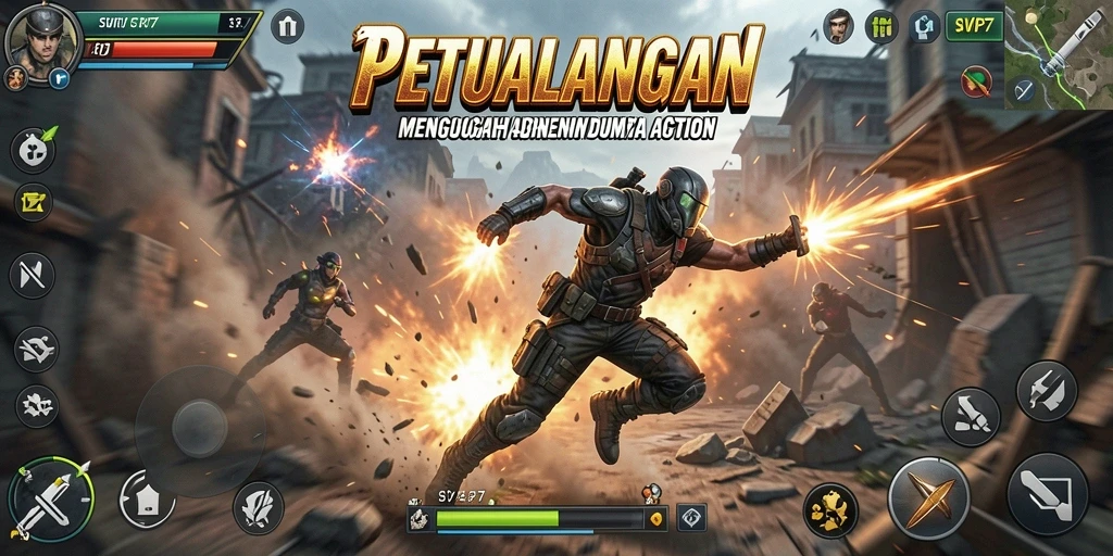 Screenshot gameplay SVIP7 yang intens dan mendebarkan.