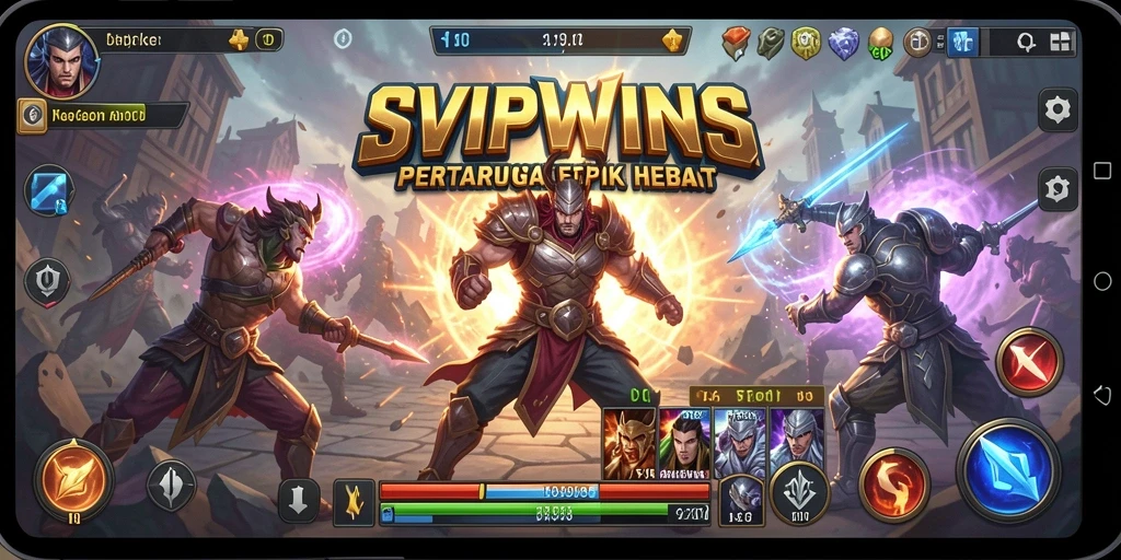 Tampilan aksi mendebarkan dalam gameplay SVIPWINS.
