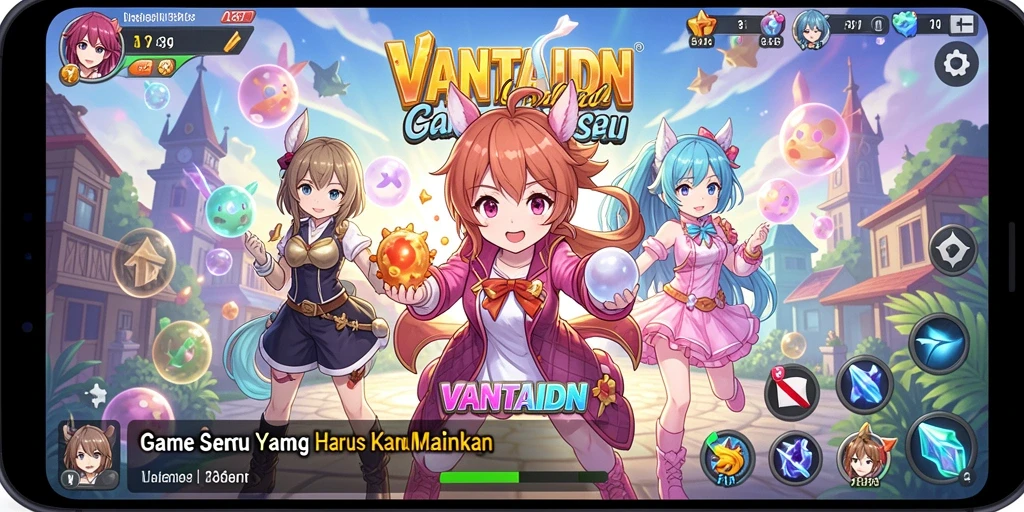 Tampilan gameplay VANTAIDN dengan karakter Anime yang mengesankan.