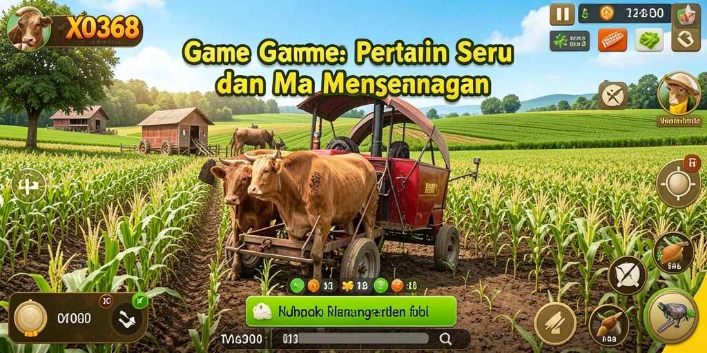 Gameplay seru dan menantang dalam mengelola pertanian.